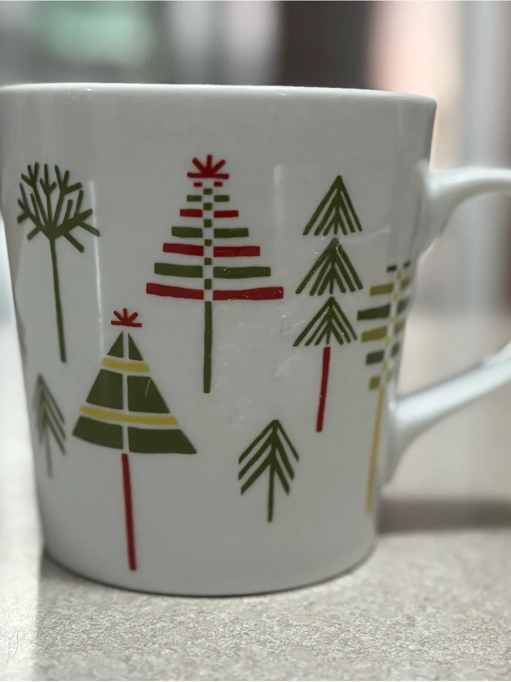 Crate&Barrel White Ceramic Mug with Julia Rothman Signature